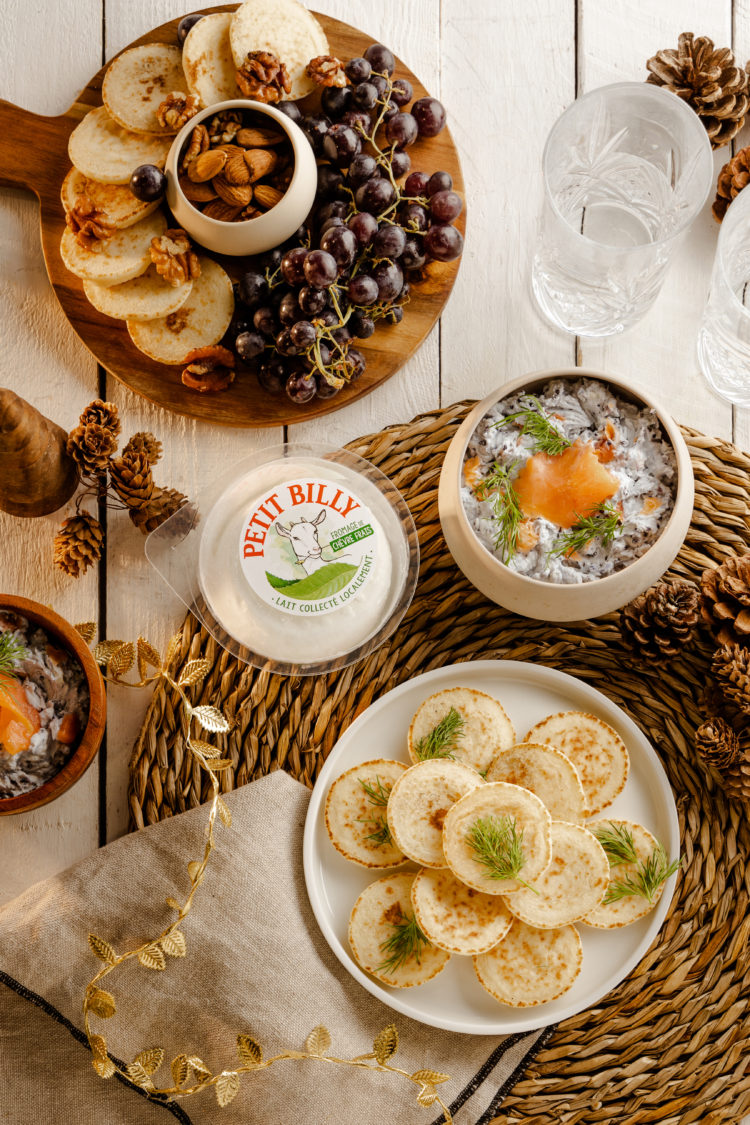 Toasts de chèvre frais Petit Billy et compotée de poires